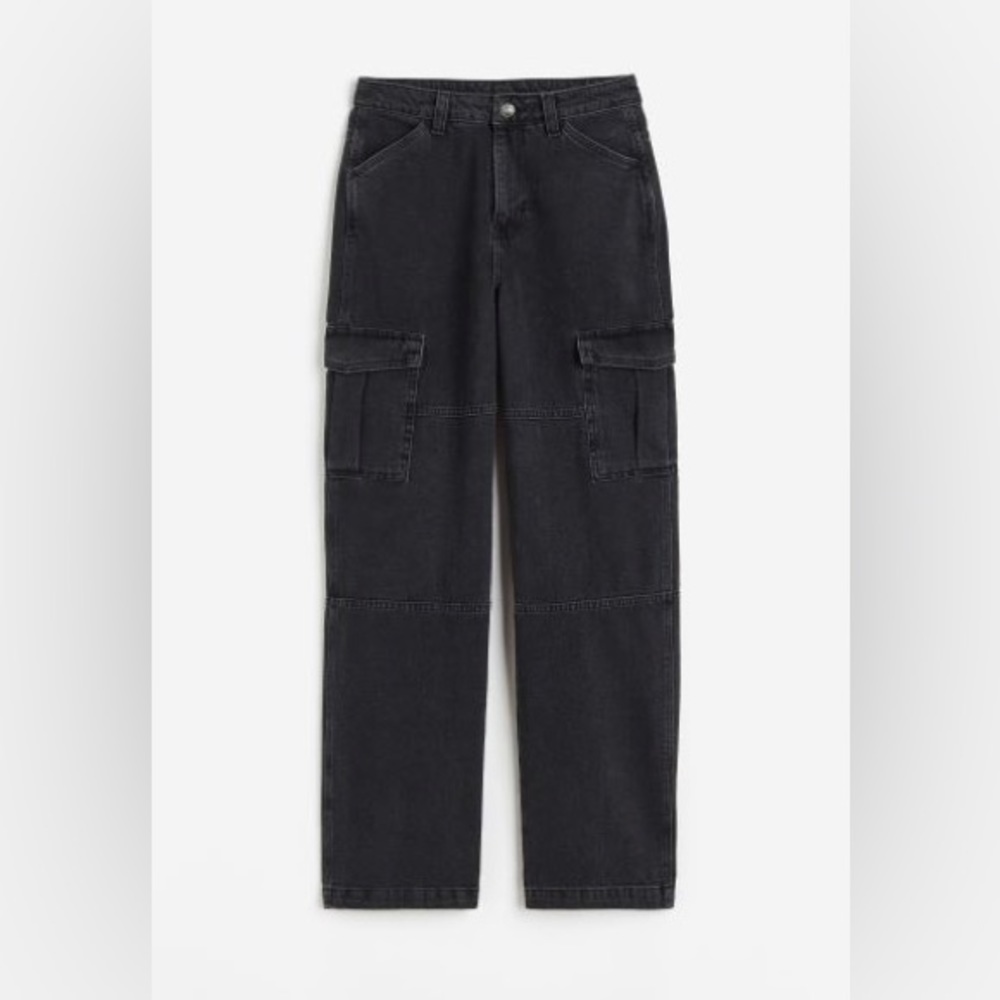 Denim Cargo Trousers